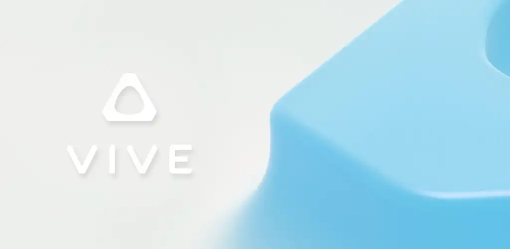 White Vive logo and wordmark on a pale blue and white sculpted surface